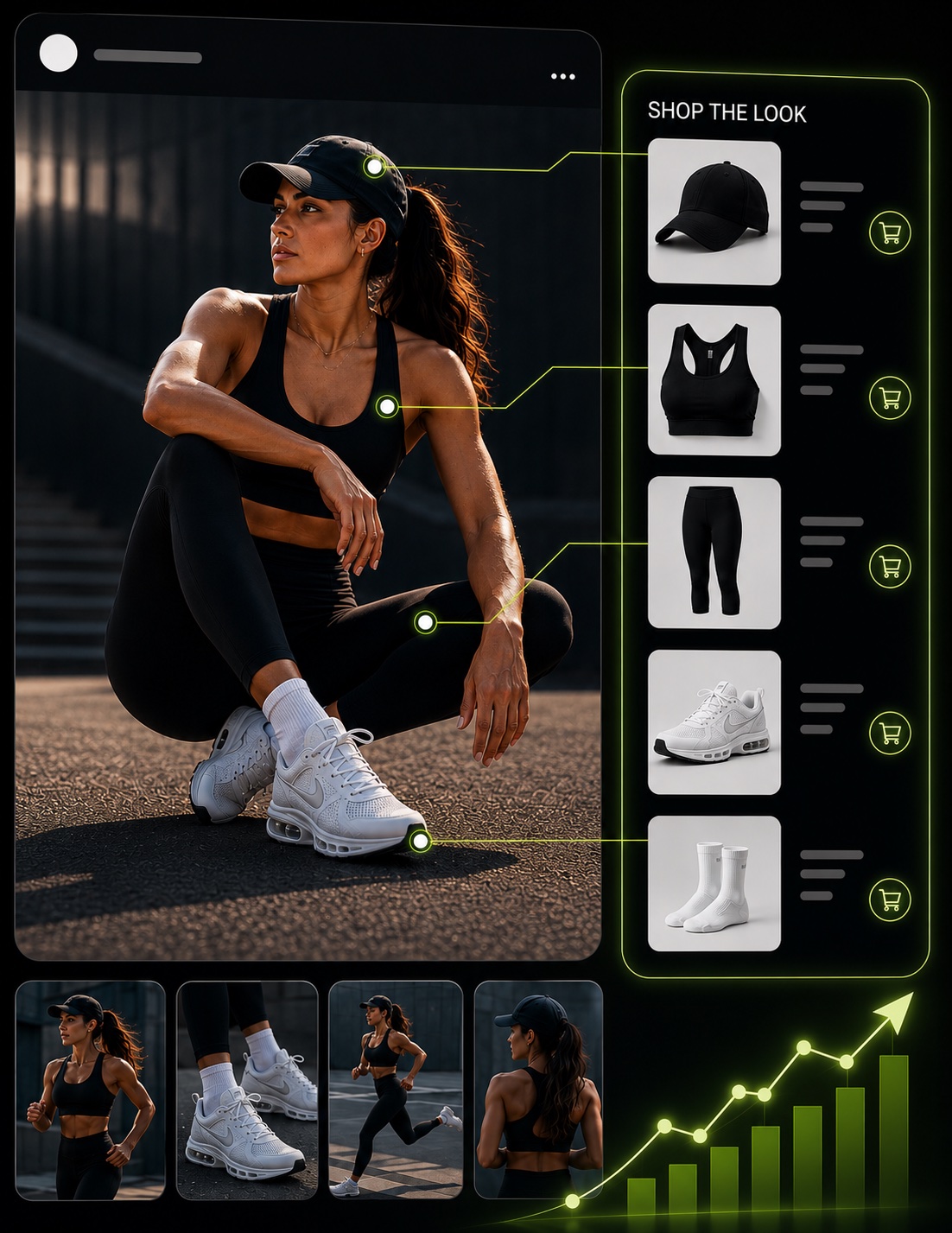 Shoppable Instagram feed integrated into a Shopify storefront featuring interactive product tagging, Shop the Look functionality, and social commerce product discovery.