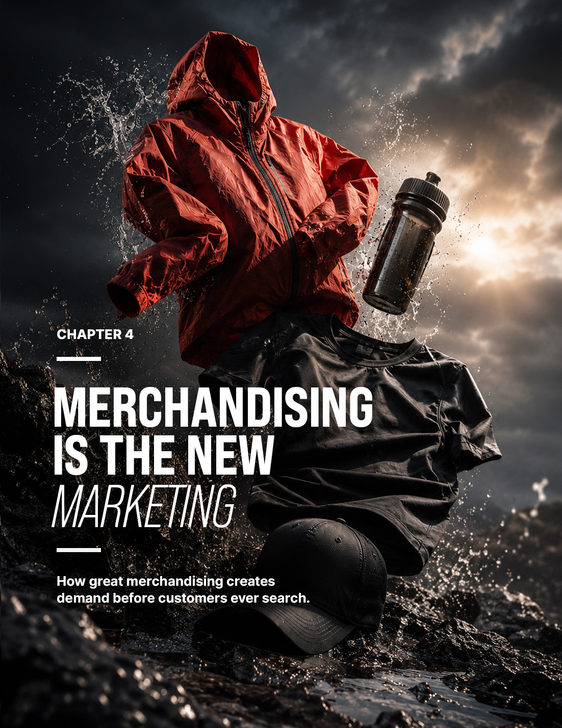 Ecommerce demand generation — side-by-side product comparison flat lay, representing merchandising as persuasion
