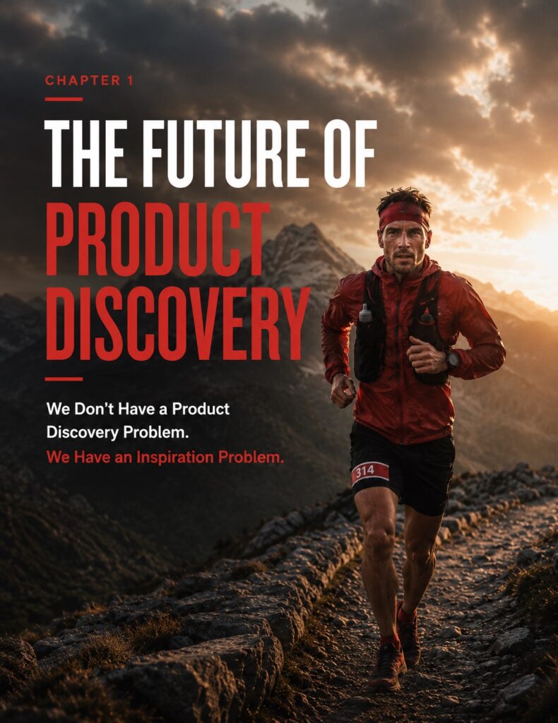 Product discovery in ecommerce — solo athlete on a trail at sunrise